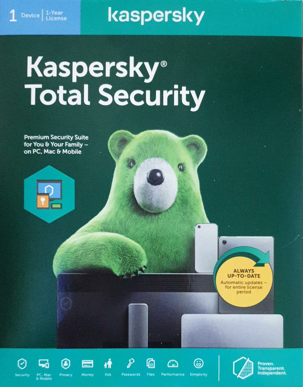 Kaspersky Total Security 1 Year /  Price including all Taxes